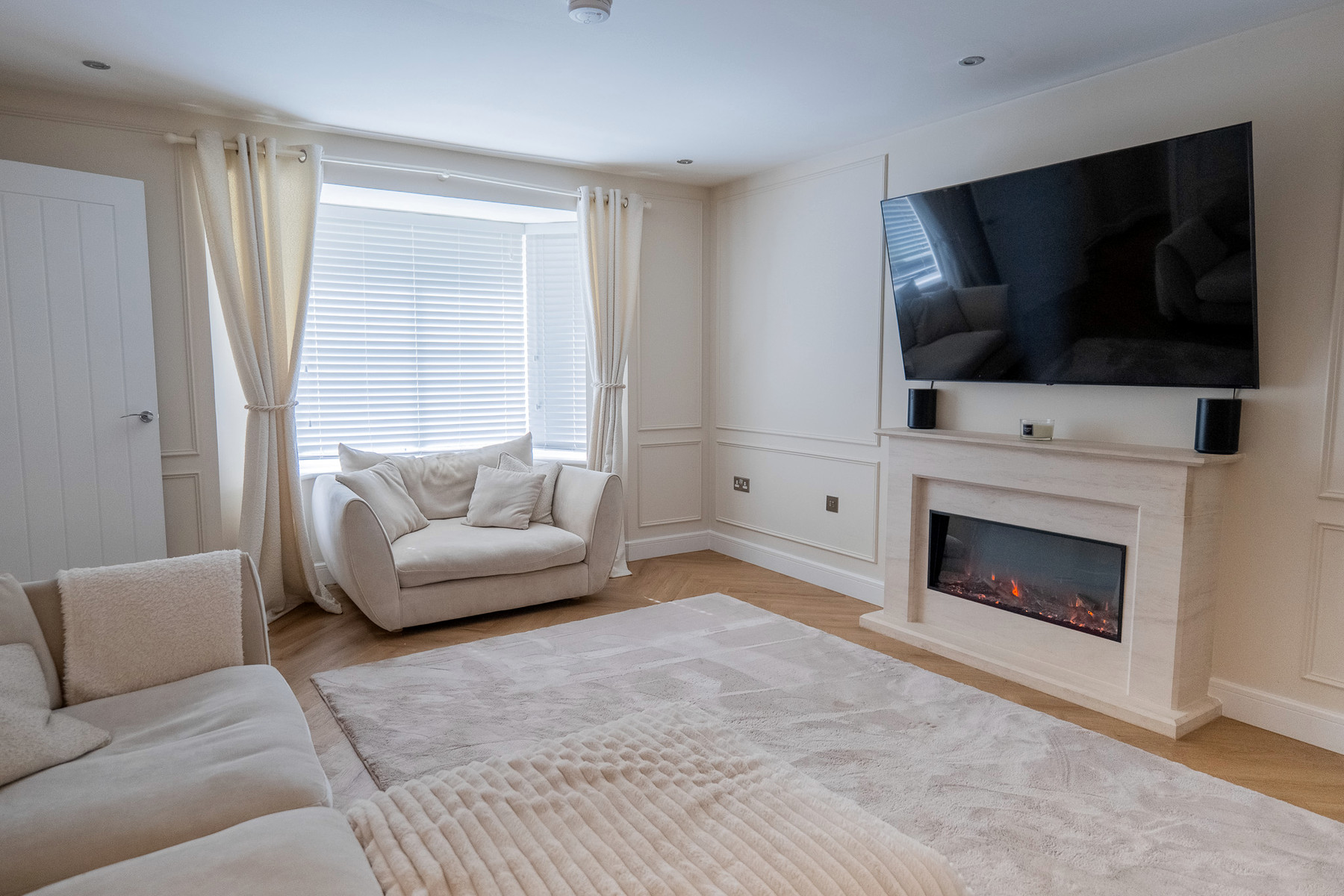 Finished living room at the Pevensey residence